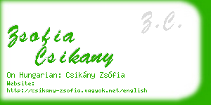 zsofia csikany business card